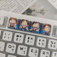 ราคา 4pcs One Piece Keycaps Cherry R4 PBT Dye Sublimation คีย์บอร์ด Keycap Dragonball Demon Slayer Disney Sanrio Keycap Luffy Nika Zoro Nezuko Mickey Kuromi อะนิเมะ Keycap (26105987568)