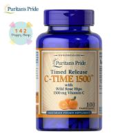 ราคา วิตามินซี Puritan’s Pride Vitamin C 1500 mg with Rose Hips Timed Release/ 100 Caplets (11526333879)
