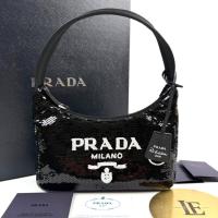 ราคา กระเป๋า Prada Black Sequins Re-Edition 2000 Mini Bag 1NE515 สี Black Milano Authentic ของแท้ 100% (43622934778)