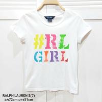 ราคา เสื้อเด็ก RALPH LAUREN แท้100% สีขาวสกรีนลายสีสันสดใส ผ้าดีมากๆค่ะ ไซส์ S(7) (15996514282)