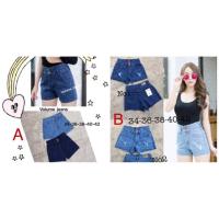 ราคา กางเกงยีนส์ขาสั้น เอวสูง S M L XL 34 36 38 40 42 ไซส์ใหญ่บล็อกจะเล็กต้องเพิ่ม 1 ไซส์ด้วย (2174761963)