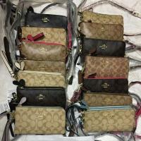 ราคา COACH กระเป๋าตังโค้ช2ซิป คล้องมือ+สะพาย (2016225095)