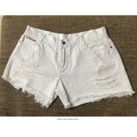 ราคา ⚡️Big size เอว 38 สีขาว เอวสูง ความยาวกางเกง 14 นิ้ว รูปถ่ายจากสินค้าจริง (11286122806)