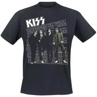 ราคา Glam Rock KISS Band T-Shirt "Dressed to Kill" Cover Print Glam Rock Unisex Cotton Short Sleeve Music Merch Tops (40278011855)