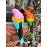 ราคา นกแก้วเกาะ ขนาด 6*17.5ซม. ขนาดกลาง เซรามิคนกแก้ว นกแต่งสวน เซรามิคนก ตุ๊กตาแต่งสวน นกแก้ว เซรามิกนก (21922776755)