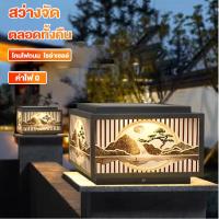 ราคา ไฟเสา ตกแต่งสวน โซล่าเซลล์ ปรับได้ 4 สี โคมไฟหัวเสา ไฟสวนหลอดไฟโซล่าเซลล์ การควบคุมแสงอัจฉริยะ (55552879217)