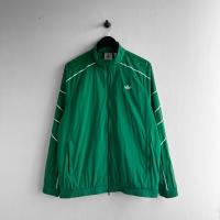 ราคา เสื้อแจ็คเก็ตผ้าร่ม ADIDAS FLAMESTRIKE GREEN TRACK TOP JACKET แท้มือสอง100% (29080585024)
