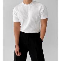 ราคา เสื้อเชิ๊ตแขนสั้นคอกลม สไตล์อังกฤษ พอดีตัวสำหรับผู้ใหญ่ (52153335254)