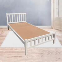 ราคา ชุดเตียงเหล็กกล่อง ขนาด 3.5 ฟุต พื้นไม้ MDF พร้อมที่นอนวัสดุโฟมตัน หนา 6นิ้ว สีขาว (1952796427)