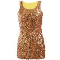 ราคา เดรสปักเลื่อมเกล็ดปลาซ้อน สีทองบนผ้ายืดสีเหลืองสดใส Size M ใส่ได้ทุกโอกาส งานปาร์ตี้หรือใส่กับยีนส์เก๋ๆ (15717453290)