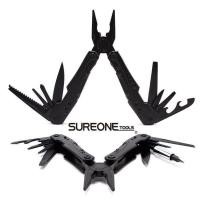 ราคา มีดพับเครื่องมือพร้อมไขควงเหล็กไทเทเนียมมัลติฟังก์ชั่นสีดําคีมพับชุดกลางแจ้งไขควงพับได้คีมอเนกประสงค์ BNAR (55452186227)