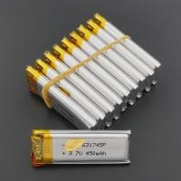 ราคา 10pcs 3.7V 450 mAh 631745 Polymer Li Lithium Lipo Battery For MP4 Music Player Camera GPS Driving Recorder Speaker (42351389033)