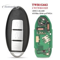 ราคา RINABONSINY รีโมทกุญแจรถ, CWTWB1U825 2 ปุ่มรถ Remote Key, Auto Parts ID46 TWB1G662 433Mhz Remote Key Fob สําหรับ Nissan Micra Juke Sentra Patrol หมายเหตุ Navara Tiida รถ (52302617420)