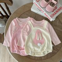 ราคา ฤดูใบไม้ผลิฤดูใบไม้ร่วงทารกแรกเกิดเสื้อผ้าเด็กทารกกระต่ายแขนยาวRomperบอดี้สูทJumpsuit (53750777493)