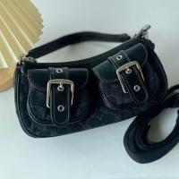 ราคา กระเป๋าสะพายข้าง สะพายไหล่ผู้หญิง Caoch Ashton Baguette In Signature Denim CQ184 (29207129369)