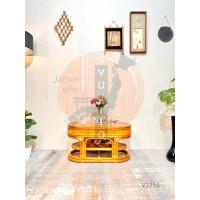 ราคา โต๊ะกลางหวายถัก ท็อปกระจก เฟอร์นิเจอร์ไม้หวาย ญี่ปุ่นมือสอง (52900683754)