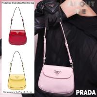 ราคา Prada Cleo กระเป ๋ ามินิหนังแปรง กระเป ๋ าใต ้ วงแขนหญิง AQUM (29702957084)