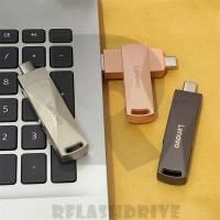 ราคา โลหะ Lenovo หมุน OTG แฟลชไดรฟ์ข้อมูล Type-C และ USB ไดรฟ์ความเร็วสูงจัดเก็บข้อมูล 8GB 16GB 32GB 64GB 128GB 2TB รองรับกว้างกันน้ําแบบพกพา (46103286828)