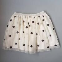 ราคา H&M กระโปรงสั้นเด็ก tutu ตาข่ายฟูพองๆสีครีมจุดดำ 8-10ปี มือสอง (29815057667)