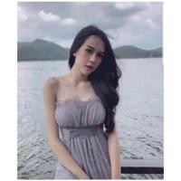 ราคา ❤️ จั๊มสูทสายเดี่ยวขายาว7ส่วน (ขาลอย) ผ้ามุ้งพลีท (11316186197)