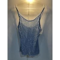 ราคา ส่งต่อเสื้อถักสีฟ้าปักปล้อง อก 32-36” จากร้าน @anyaxthrift แบรนด์ papell boutique ป้ายห้อย ราคาป้าย 118$ (21047498840)