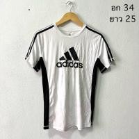 ราคา เสื้อกีฬามือสอง ADIDAS สีขาว/ดำ แท้ (46950316676)