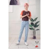 ราคา TBY JEANS Ice blue jeans ยีนส์ทรง Slim โทนสีซีด TY1608 (18975679962)