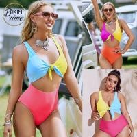 ราคา BikiniTime (M-4XL) SB220 วันพีซ ชุดว่ายน้ำสามสี เก็บทรงกระชับหุ่น บิกินี่ ชุดเที่ยวทะเล (23625334697)