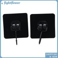 ราคา FIGHT 20 ชิ้น Command Hook, Heavy Duty Black Coat Hooks, อะคริลิค Strong Bearing ความจุตะขอห้องครัวห้องน้ํา (55652702020)