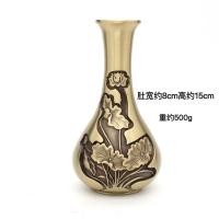 ราคา แจกันทองแดงแท้ ของตกแต่งโต๊ะ แจกันโบราณ แจกันโลหะ แจกันทองแดง ใส่ดอกไม้创意客厅摆设 BUPF (54800948029)