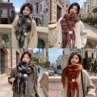 ราคา การเปลี่ยนแปลง ผ้าพันคอไหมพรมกันหนาวผู้หญิงสไตล์เกาหลีสวยและอบอุ่นลายหมากรุกทุกสี ดํา แดง เทา น้ําเงิน (40573305092)