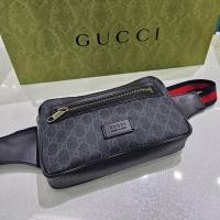 ราคา [ของแท้] Used Like new Gucci GG Supreme Belt Bag (20895123859)