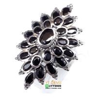 ราคา แหวนนิล แหวนทรงมาคี แหวนเงินแท้ 92.5% รมดำ ประดับ พลอยนิล (cz) YTG-10082 (5231505193)