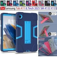 ราคา สําหรับ Samsung Tab A11 8.7 นิ้ว SM-X133 X135 2025 Tab A9 8.7 นิ้ว SM-X110 X115 2023 PC + Silicon Slim หลายป้องกันเกราะหนักพร้อมวงเล็บตีสีแท็บเล็ตฝาครอบ (48000218593)