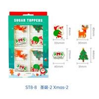 ราคา น้ำตาลคริสมัสต์สำหรับแต่งหน้าเค้ก โบว์น้ำตาลประดับเค้ก หัวใจ LOVE. ประดับเค้ก คัพเค้กโดนัท ไอศครีม (40227021454)