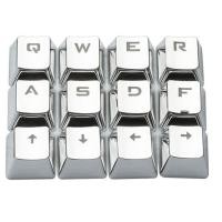 ราคา เซ็ตปุ่มคีย์แคป keycap ABS 12 ปุ่ม สีเงิน ไฟลอด คีย์ ENG เงิน คีย์แคป แต่ง เกมมิ่ง (5138318246)