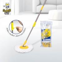 ราคา SUPERCAT ไม้ม็อบไมโครไฟเบอร์ ไม้ถูพื้นสำหรับถังปั่น ไม้ม็อบถูพื้น รุ่นแมวบิน ( 2509 ) (27855282826)