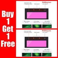 ราคา 【Buy 1 Get 1 Free】หมวกกันน็อคเชื่อมเลนส์พลังงานแสงอาทิตย์กรองแสงอัตโนมัติหน้ากากกระจกหน้ากากเชื่อมหน้ากาก Welding Lens (57600736142)