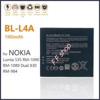 ราคา แบตเตอรี่ Nokia Lumia 535 RM-1090 RM-1089 Dual 830 RM-984 BL-L4A 1905mAh ประกันนาน 3 เดือน (29290051639)