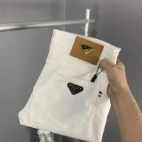 ราคา กางเกงยีนส์ทรงสลิมฟิต PRADA1963 สีขาว ใส่ง่ายยืดหยุ่น (40527691984)