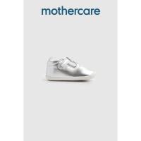 ราคา รองเท้าหุ้มส้นเด็กอ่อน Mothercare Silver T-Bar Pram Shoes HD469 (28417689245)