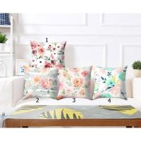 ราคา หมอนอิงลายดอกไม้,หมอนอิงน่ารัก,หมอนอิงตกแต่งบ้าน มีลาย2ด้าน ผ้านุ่ม (5875664921)