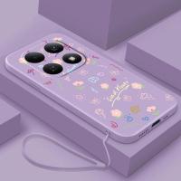 ราคา Xiaomi POCO M8 Pro poco M8 แฟชั่นมีสไตล์ดอกไม้กรณี Frosted Liquid Silicon Soft Casing Cover (40627963736)