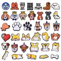 ราคา น่ารัก Corgi Pug jibitz สุนัข Paw Jibits ออกแบบ Charm Golden Retriever รองเท้า Charms Bichon Frise ออกแบบ Jibbits Pins สําหรับชายรองเท้าตกแต่ง (14398049272)
