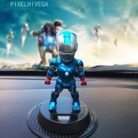 ราคา PIXELHIVEGA ตุ๊กตาแกว่งพลังงานแสงอาทิตย์, Iron Man พลาสติกพลังงานแสงอาทิตย์เครื่องประดับรถ, ของขวัญวันหยุด Kawaii การ์ตูน Creative Car Dashboard ตุ๊กตาโต๊ะ (40678007881)