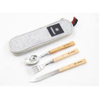 ราคา ชุดช้อนส้อมที่จับไม้ stardust ชุดช้อส้อมแคมป์ ช้อนส้อมด้ามจับไม้ (22943662146)