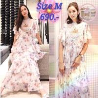 ราคา งานป้าย เดรสอั้ม เดรสขนมชั้น ป้ายวันวัน M (1647782205)