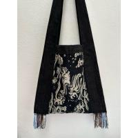 ราคา กระเป๋าย่ามพื้นเมืองกระเป๋าผ้า สีดำ (40928013720)