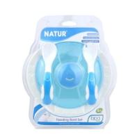 ราคา Natur ชามอาหารพร้อมชุดช้อนส้อม (1666798868)