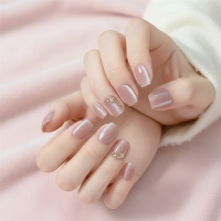 ราคา ชุดทําเล็บเพชรตาแมวสีชมพูขาว 24 ชิ้น ดีไซน์ทันสมัย (50250613048)